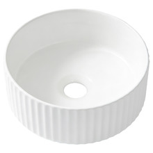 Zoya 280mm Gloss White Round Ceramic Basin